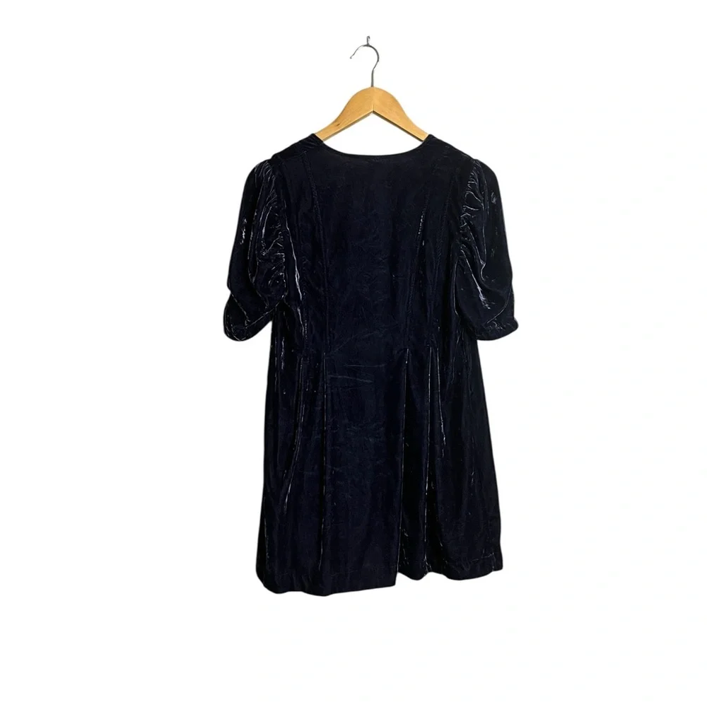 Free People Adelle Velvet Tunic/Mini Dress in Indigo Lost   Sz M